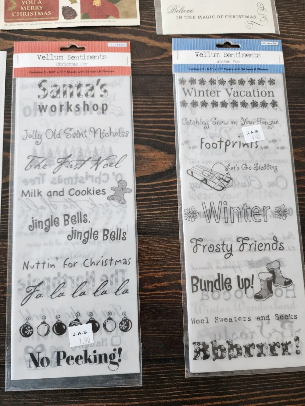 Scrapbooking Stickers Lot Christmas Jumbo Sheets Colorbok + New Retired #22